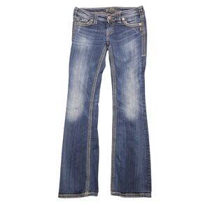 Silver Jeans Co. Pioneer Bootcut‎ Jeans Womens W27 L33 Dark Wash Denim Low Rise